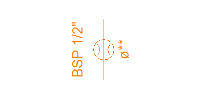 BSP 1/2" under BSP 1/2" plug
